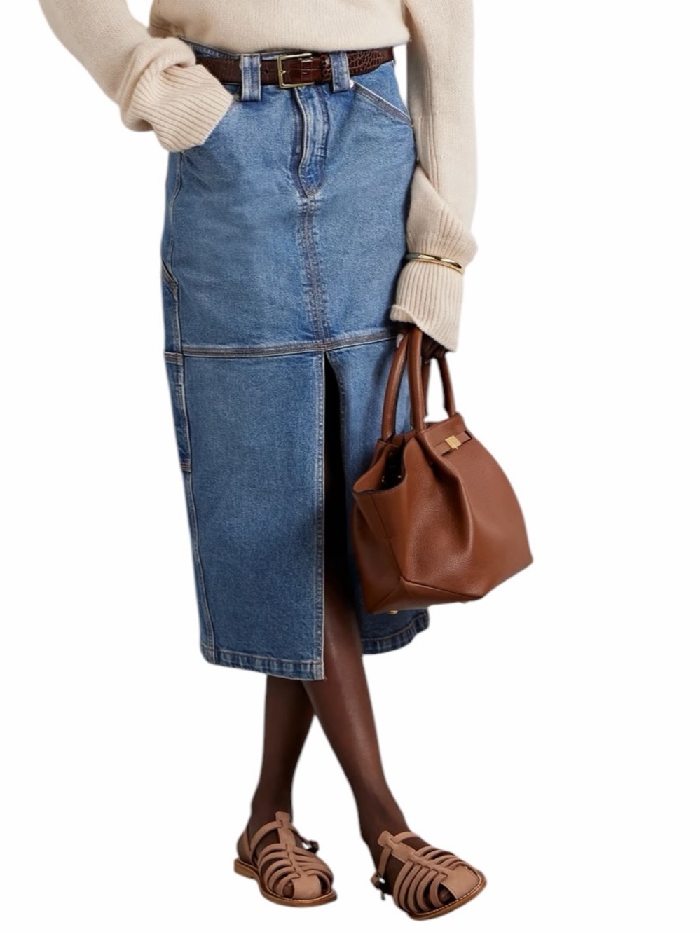 A.L.C. Medium Wash Denim Alden Skirt in Blue size 8